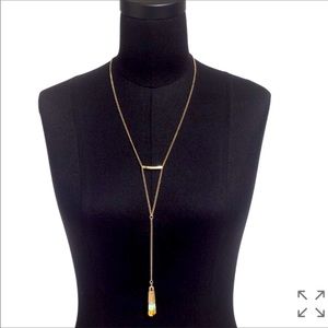 J. Crew Beaded Fade Tassel Y-Necklace